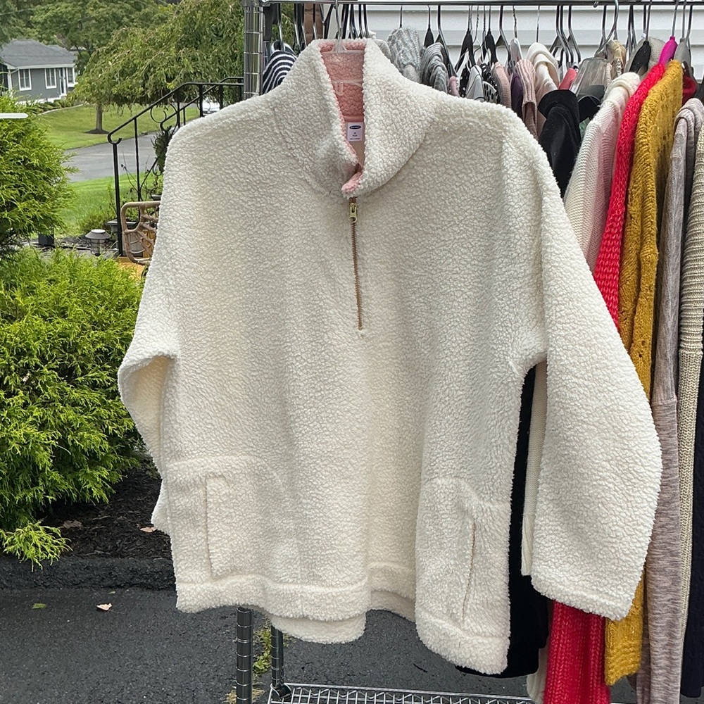 Old Navy Cream Sherpa Jacket